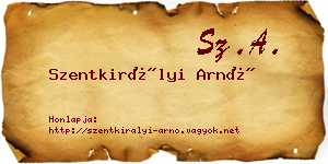 Szentkirályi Arnó névjegykártya